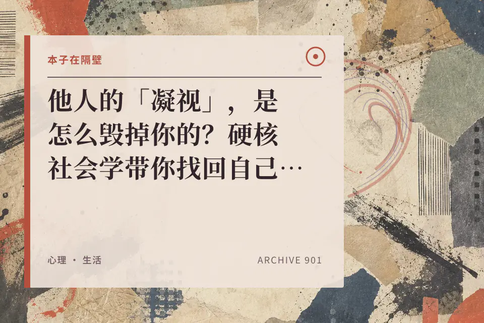 他人的「凝视」，是怎么毁掉你的？硬核社会学带你找回自己的「主角感」封面